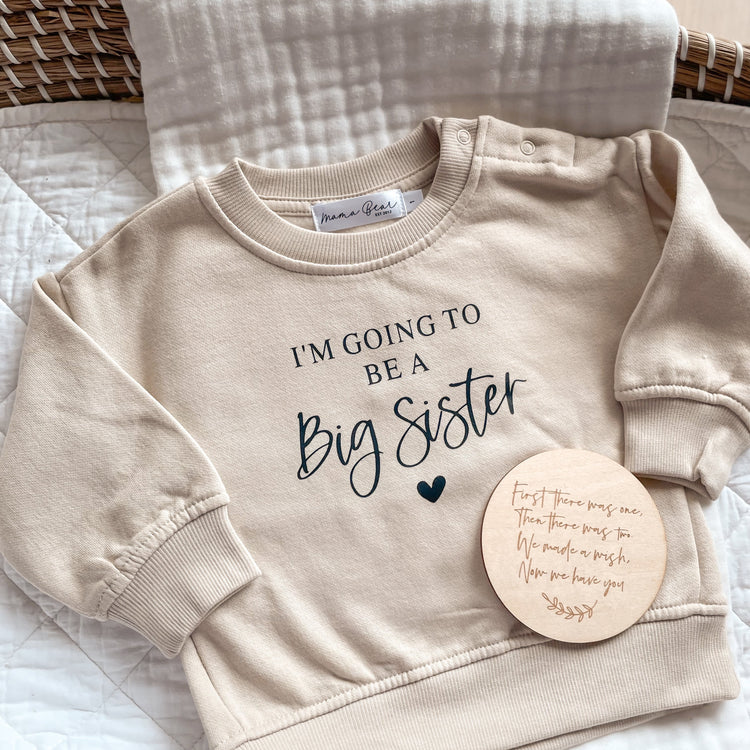 CUSTOMISABLE - I’m going to be a big sister / big brother sweater announcement jumper
