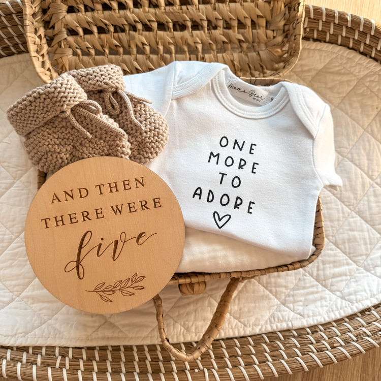 One more to adore | Pregnancy Announcement Onesie