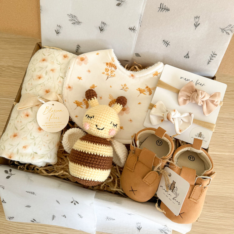 Baby Girl Giftbox | Little Floral Bee & Bunny Shoes