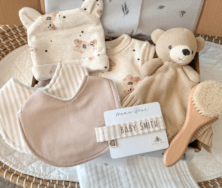 Baby Shower Gift Hamper Gender Neutral | Beige Teddy Bear
