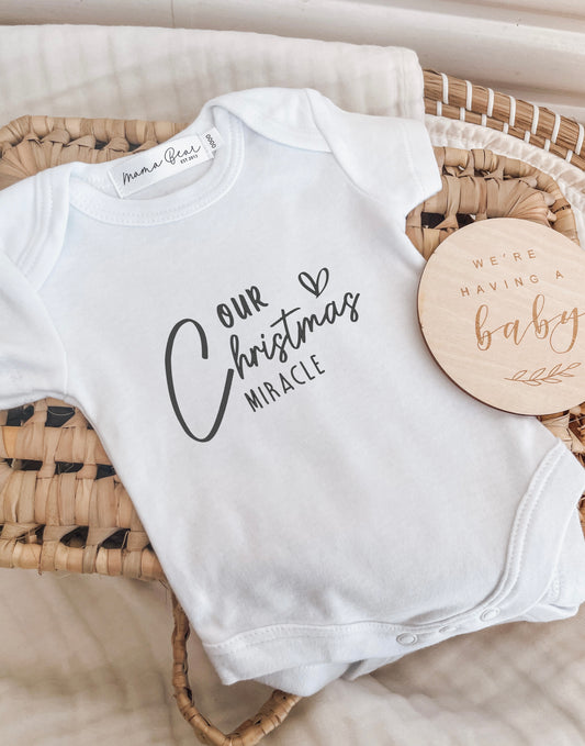 Our Christmas Miracle - Pregnancy Announcement Onesie