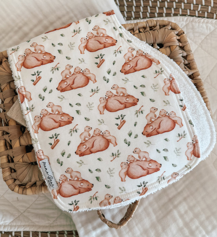 Contoured Baby Burp Bib/Cloth | Handmade in Australia