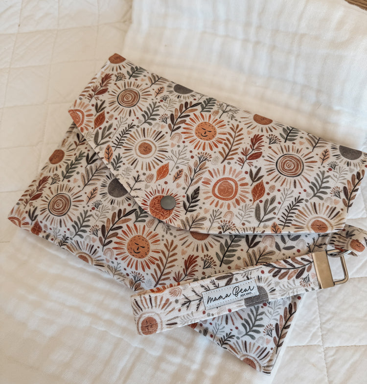 Nappy Wallet (with Zip Pocket) | Boho Sun