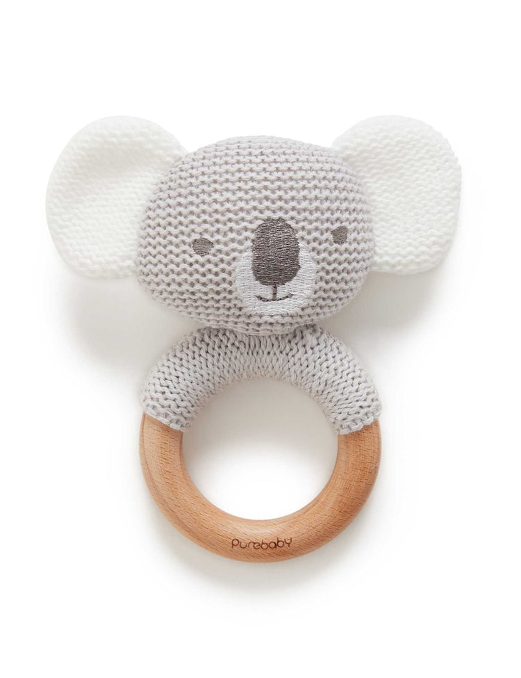 Purebaby Knitted Koala Rattle