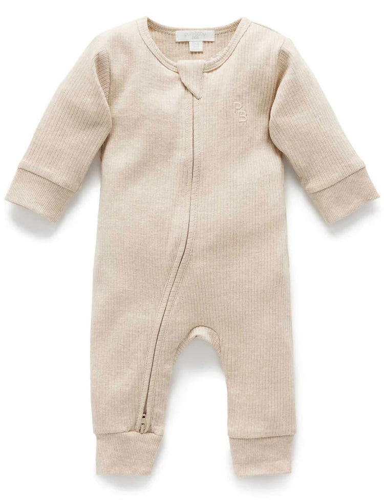 Biscuit Rib Growsuit | Purebaby