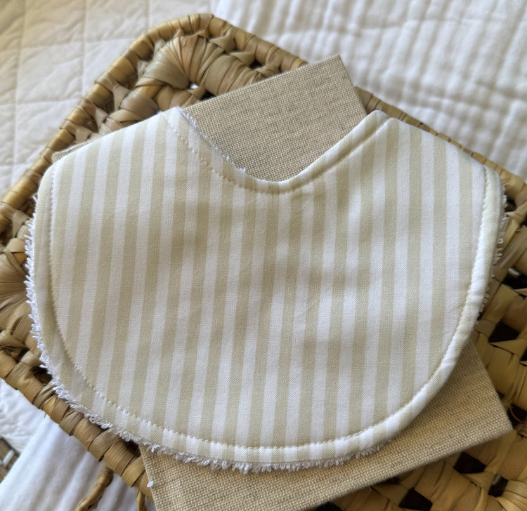 Baby Bib | Vanilla Stripe