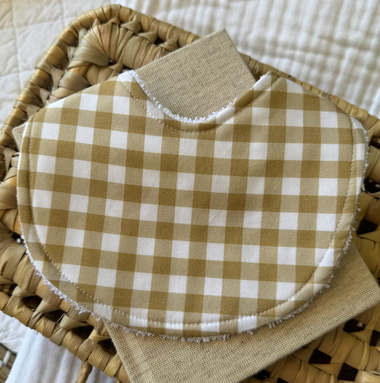 Baby Bib | Mustard Gingham