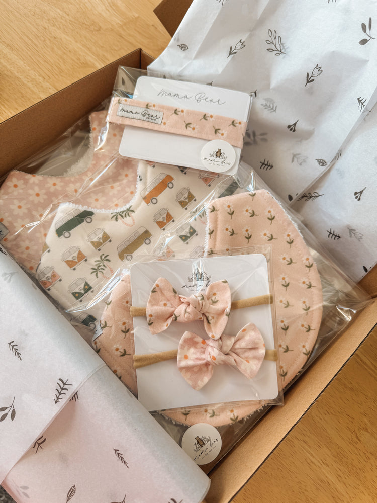 Newborn Baby Girl Gift Hamper | Bibs & Accessories Set