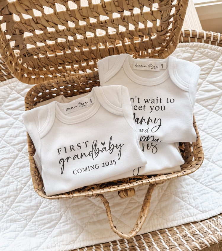 Ready to post Pregnancy Announcement Onesie | 'SECONDS'