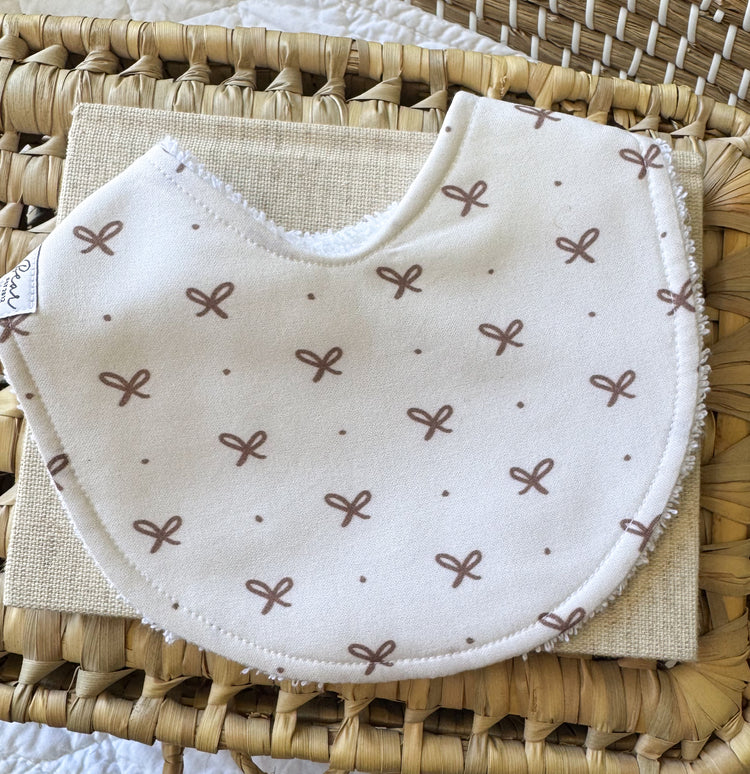 Baby Bib | Chocolate Bow Ribbons