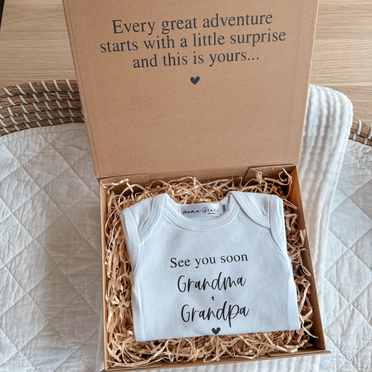 Grandparent Pregnancy Announcement Gift Box