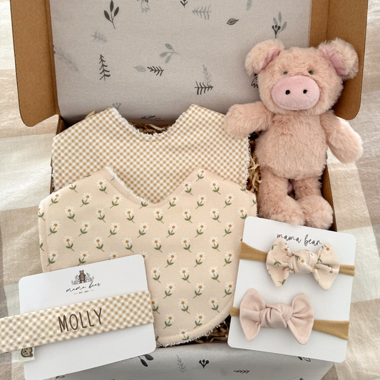 Pink Baby Girl Gift Box | Piglet & Florals