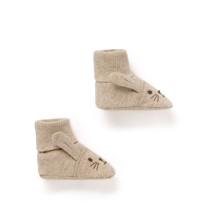 Baby Bootie Socks | Bunny Biscuit Purebaby