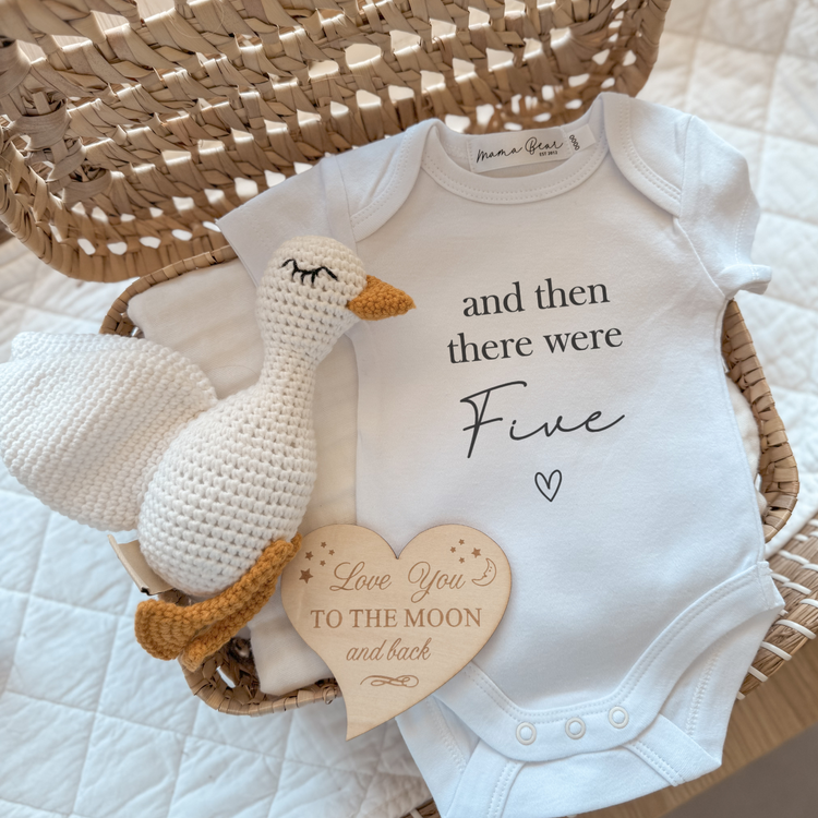 Pregnancy Announcement Onesie - And then there were 5