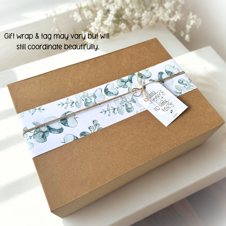 Personalised New Baby Boy Gift Hamper | Blue Knitwear