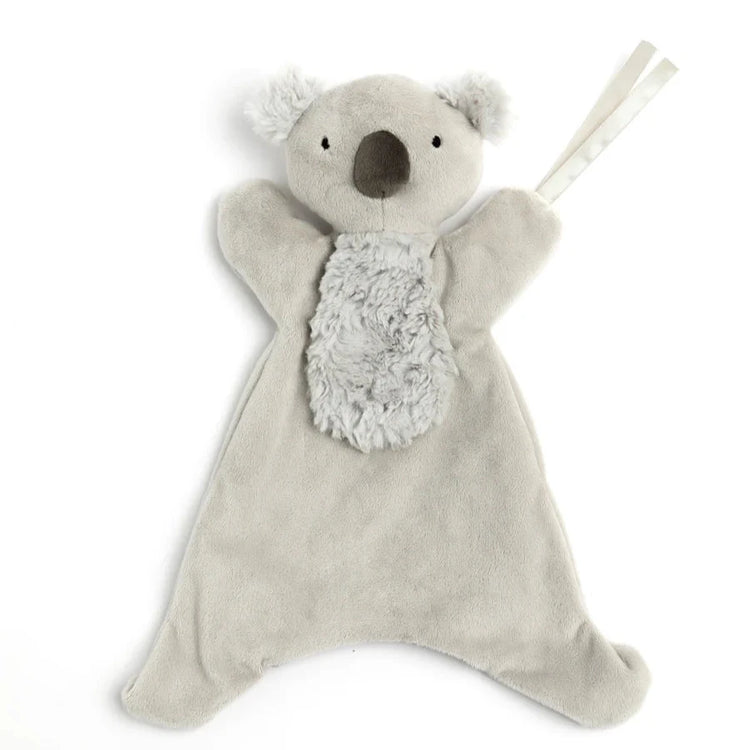 Plush toy shaped like a koala with a white background