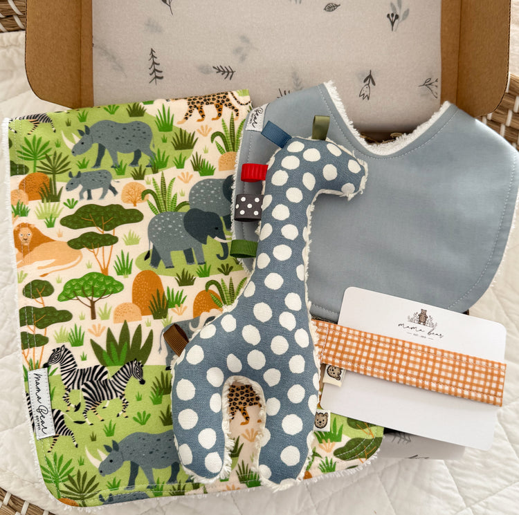Baby Shower Gift Set | Safari Jungle Animals