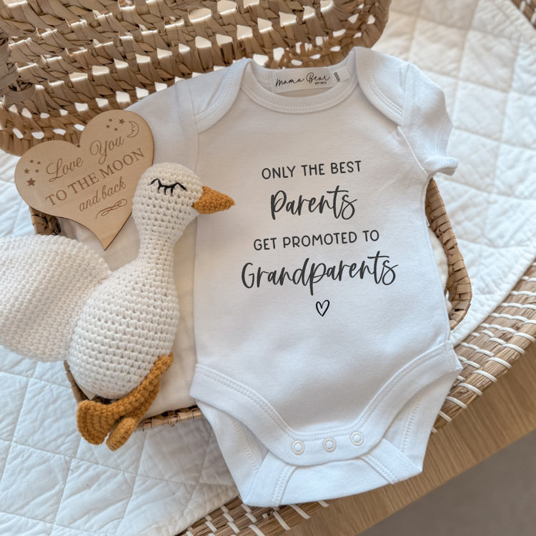 Baby Announcement Onesie | Only the best parents get promoted to Grandparents