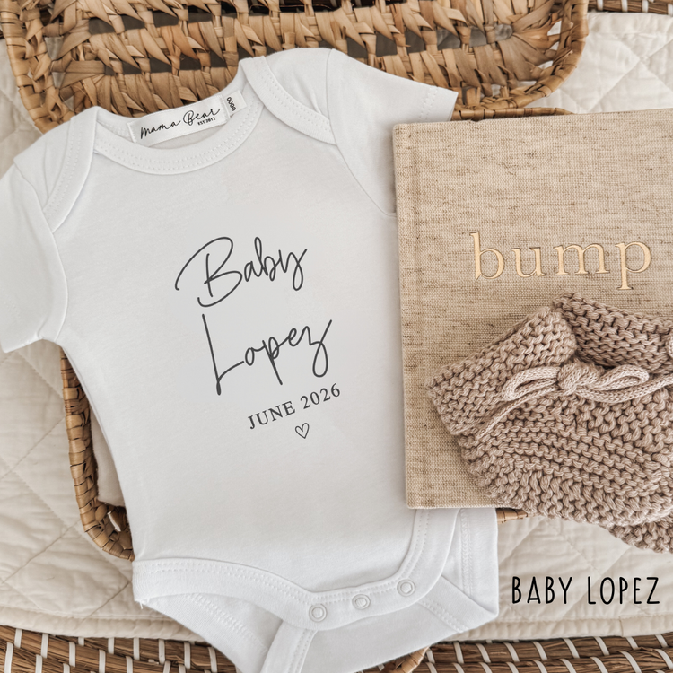 Personalised Baby Announcement Onesie