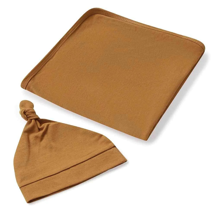 Bronze | Baby Jersey Wrap & Beanie Set