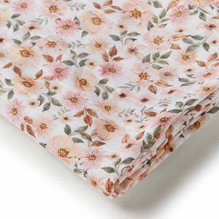 Baby Muslin Wrap - Spring Floral | Snuggle Hunny
