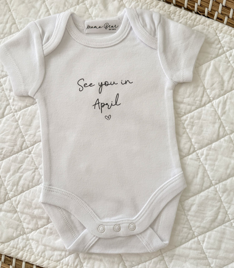 Ready to post Pregnancy Announcement Onesie | 'SECONDS'