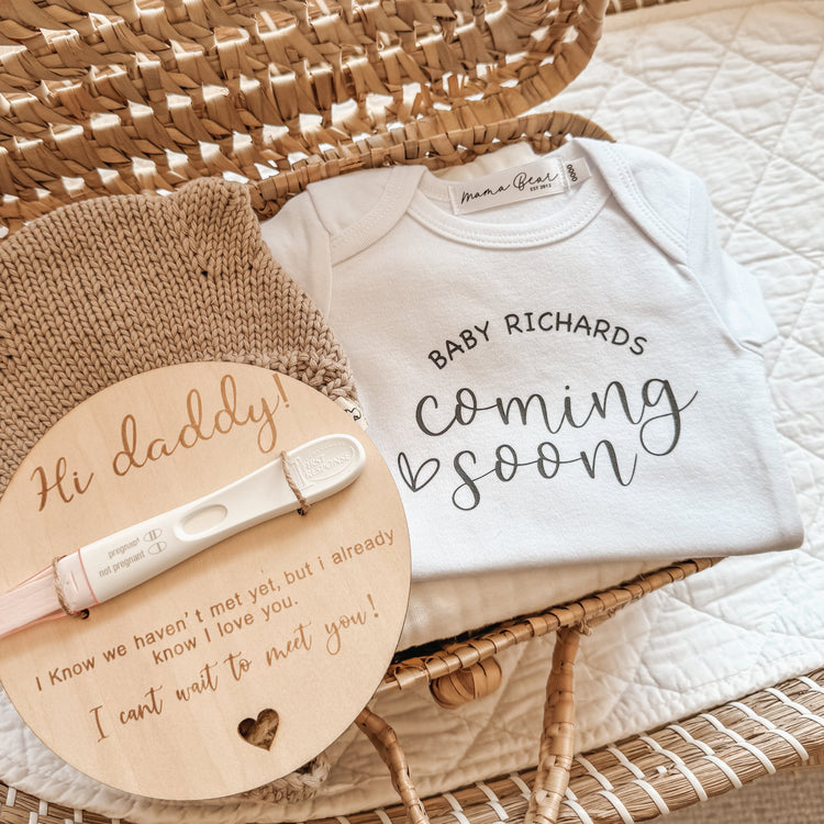 Baby Surname Pregnancy Announcement Onesie