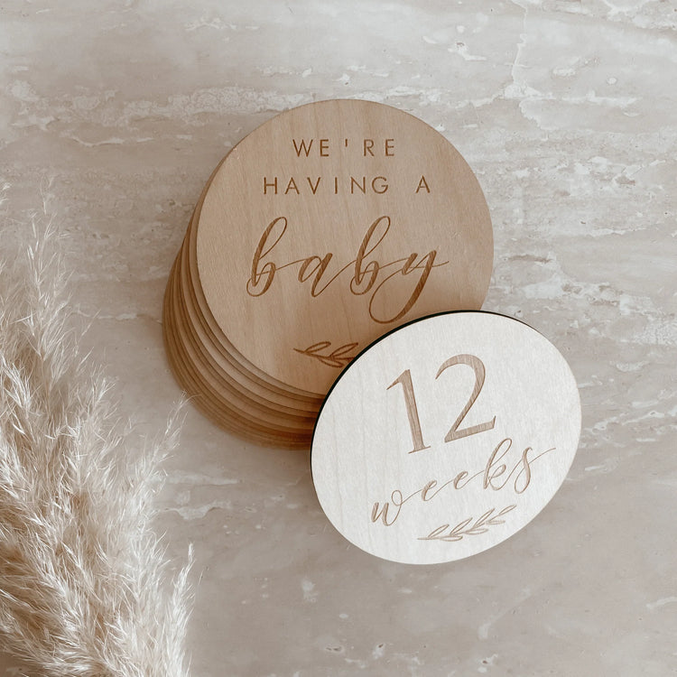 Pregnancy Baby Milestone Disc Collection | Set of 14