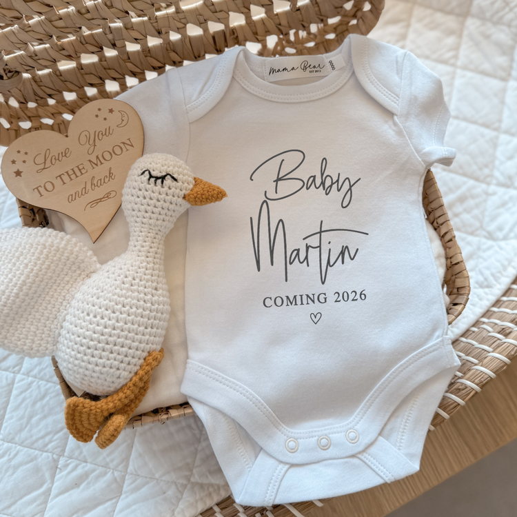 Personalised Baby Announcement Onesie