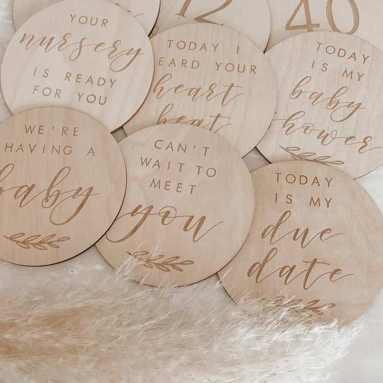 Pregnancy Baby Milestone Disc Collection | Set of 14