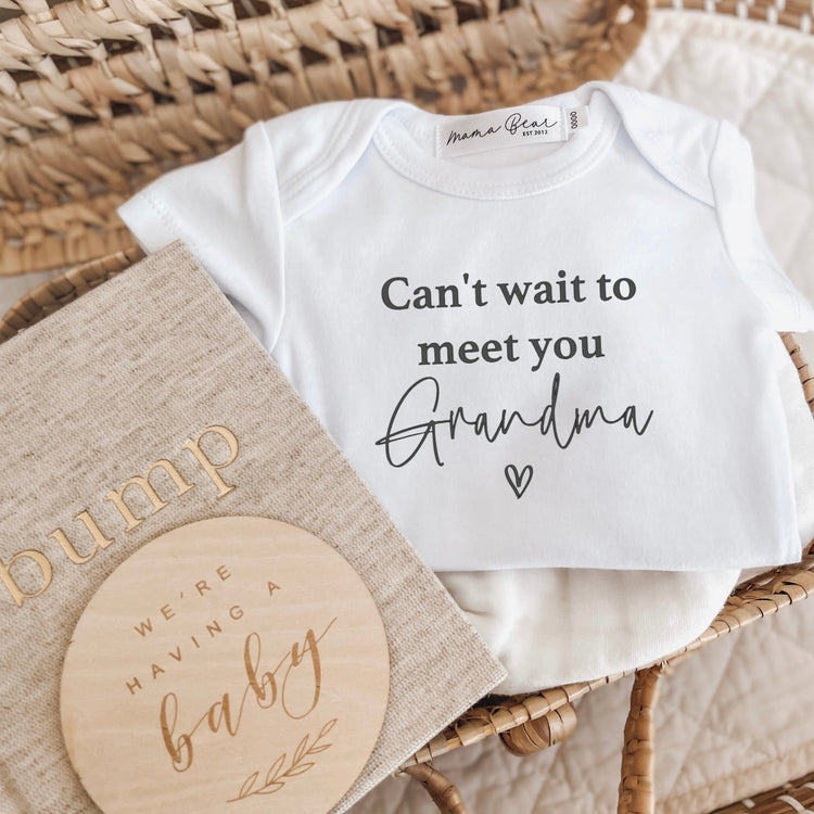 Grandparent Pregnancy Announcement Onesie | CUSTOMISABLE
