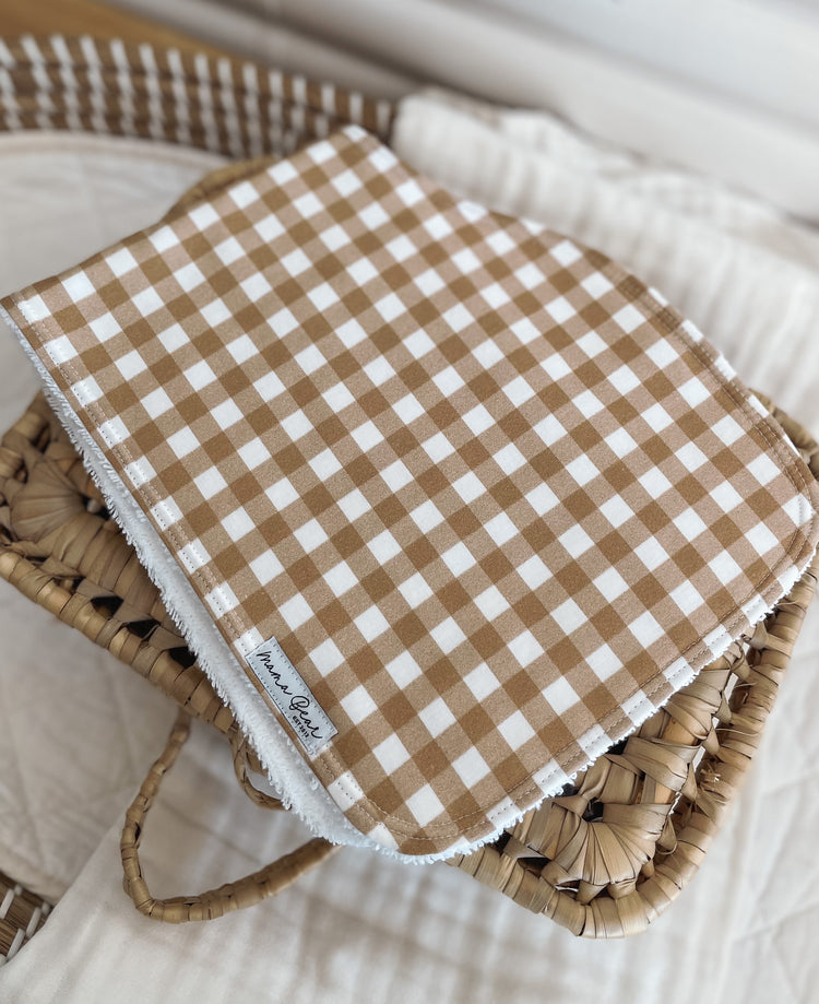 Contoured Baby Burp Bib/Cloth | Handmade in Australia