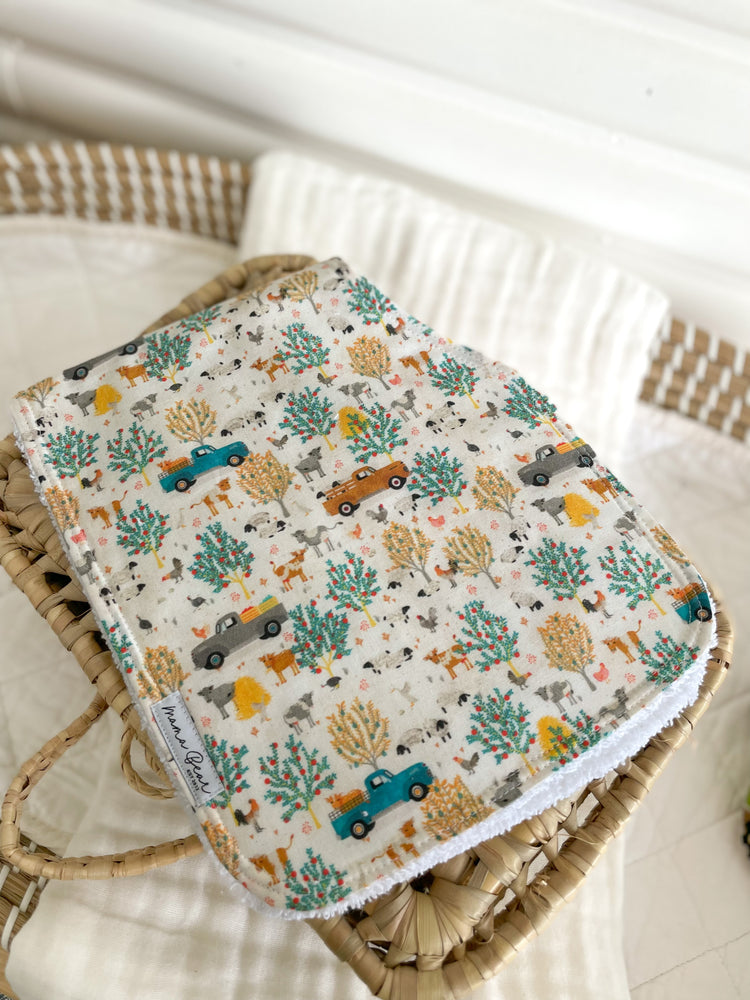 Contoured Baby Burp Bib/Cloth | Handmade in Australia