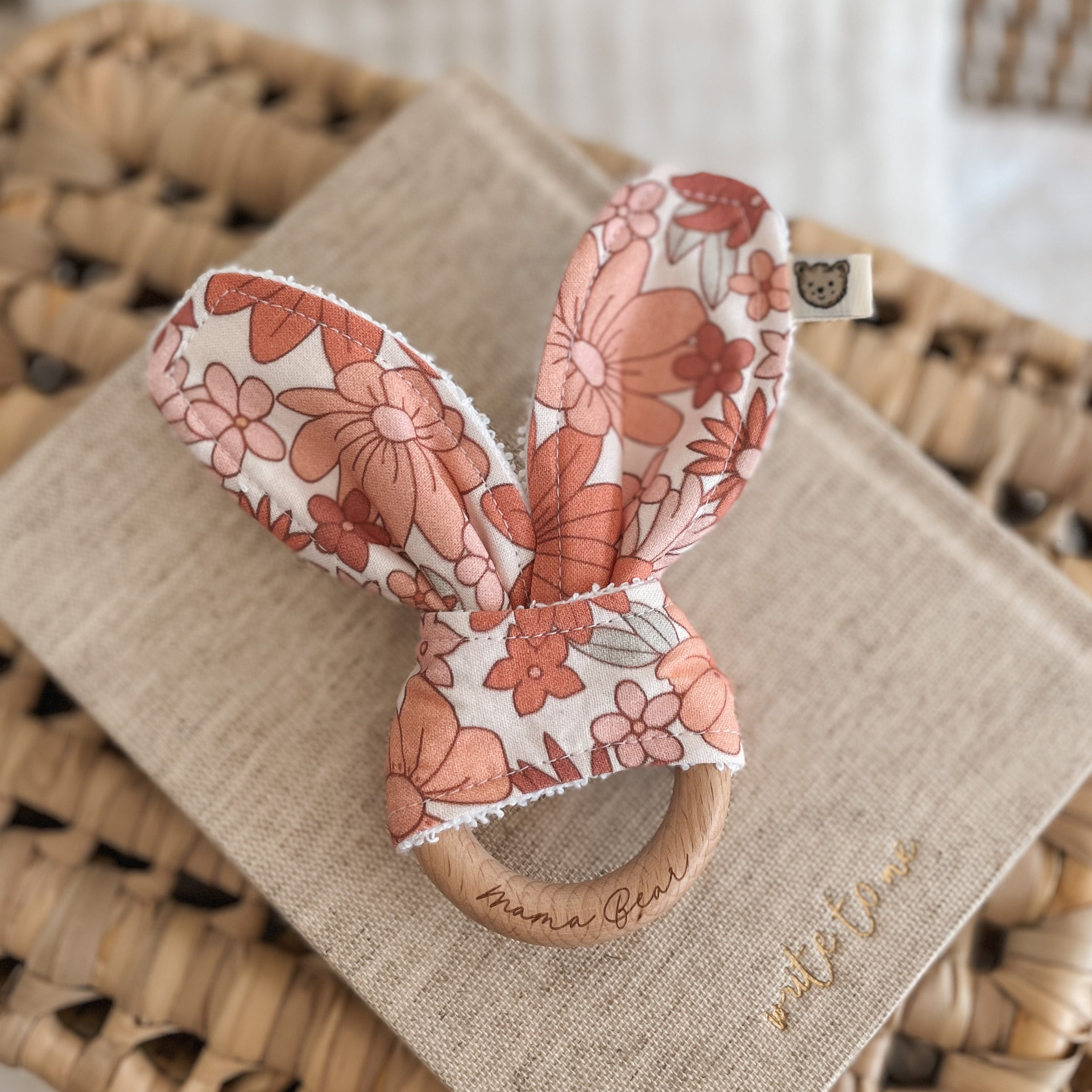Rocking Potato Bunny Ear Teething Ring