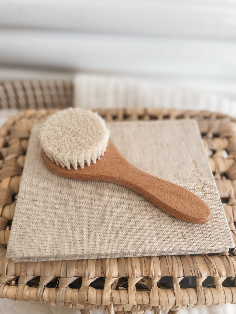 Round Wooden Baby Hair brush