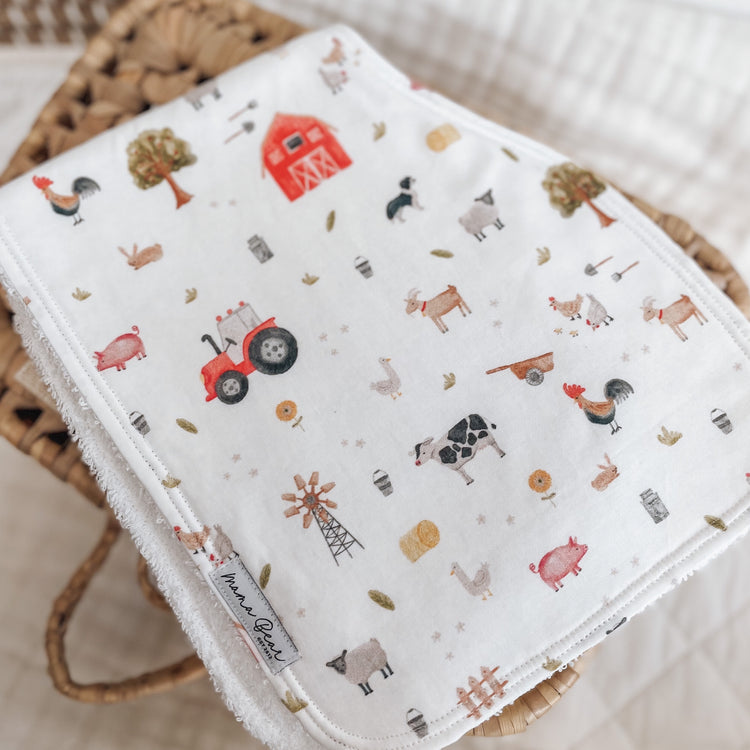 Contoured Baby Burp Bib/Cloth | Handmade in Australia
