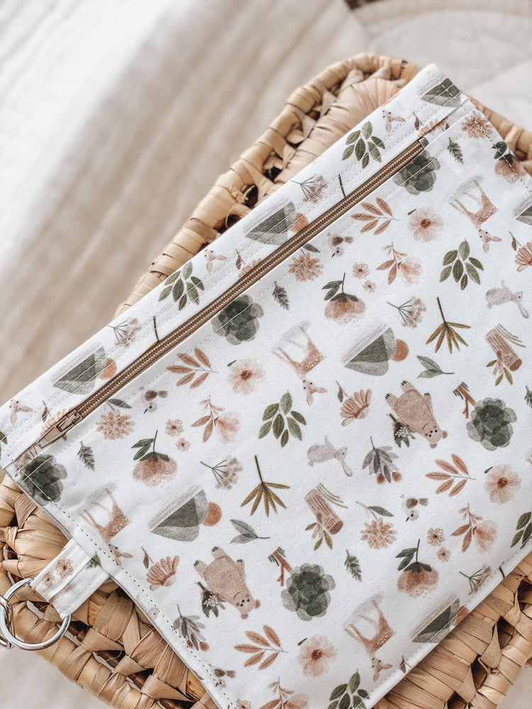Nappy Wallet (with Zip Pocket) - Woodland Animal