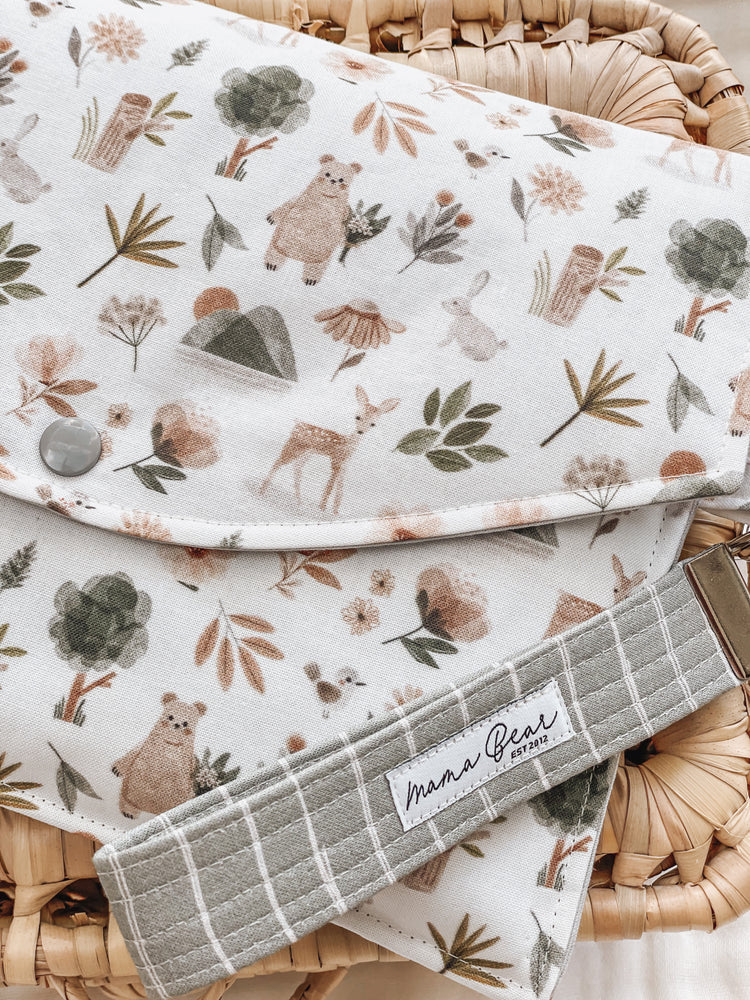 Nappy Wallet (with Zip Pocket) - Woodland Animal