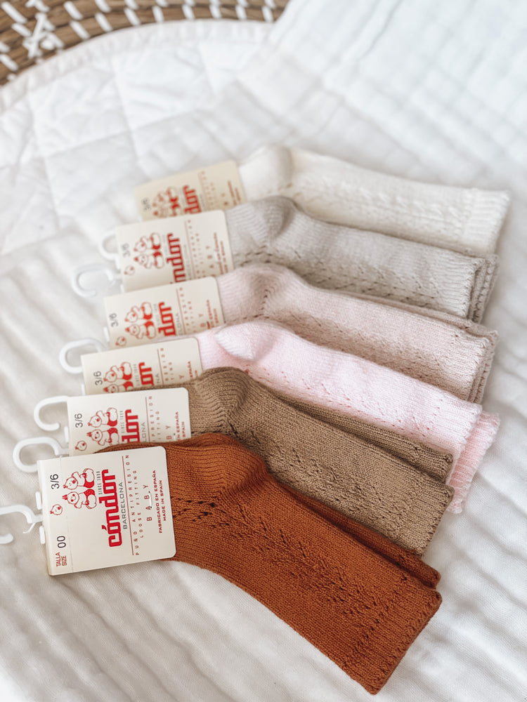 Baby Knee High Warm Cotton Side Openwork Sock | Condor