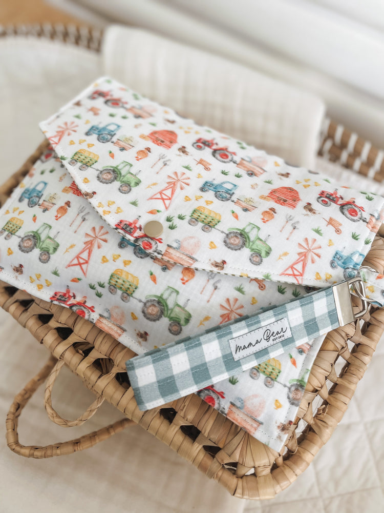 Nappy Wallet (with Zip Pocket) - Farmer