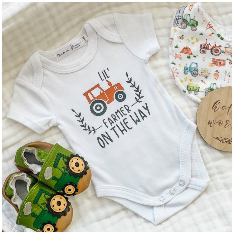Farm Pregnancy Announcement Onesie | Little Farmer on the way