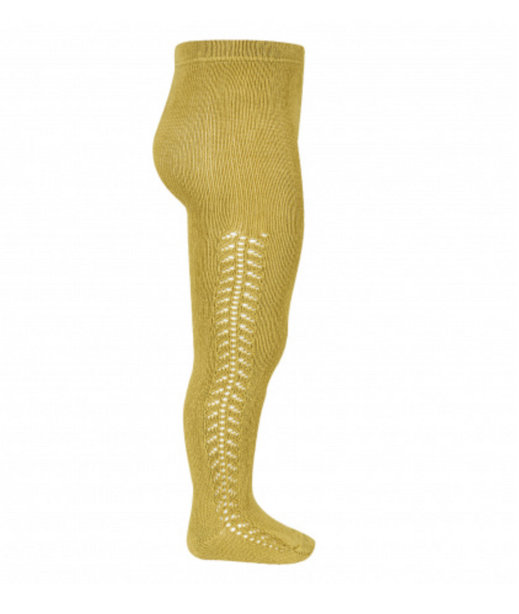 Warm Cotton Tights with Side Openwork | Condor