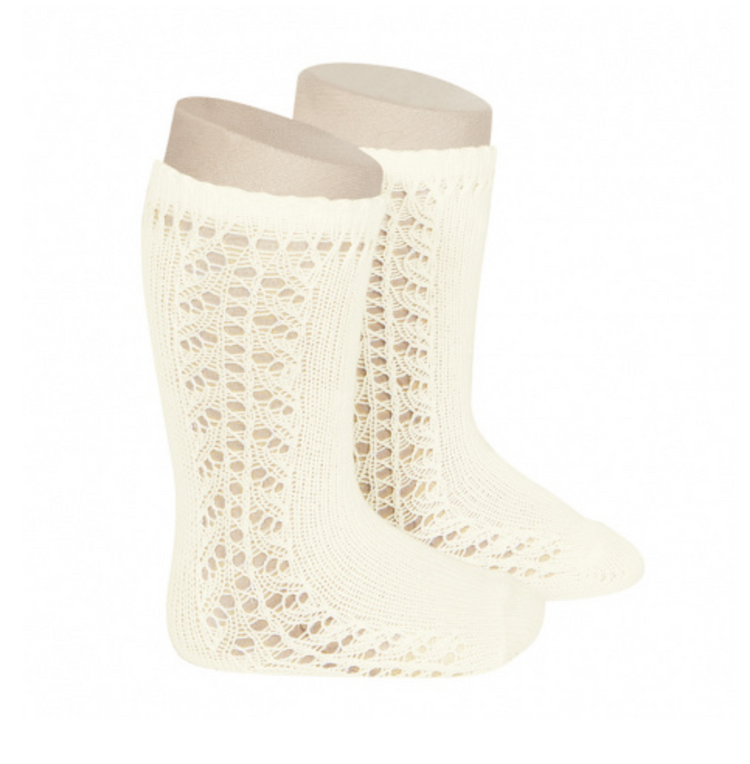 Baby Knee High Warm Cotton Side Openwork Sock | Condor