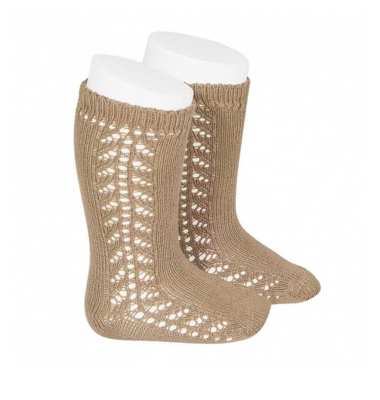 Baby Knee High Warm Cotton Side Openwork Sock | Condor