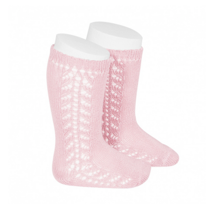 Baby Knee High Warm Cotton Side Openwork Sock | Condor