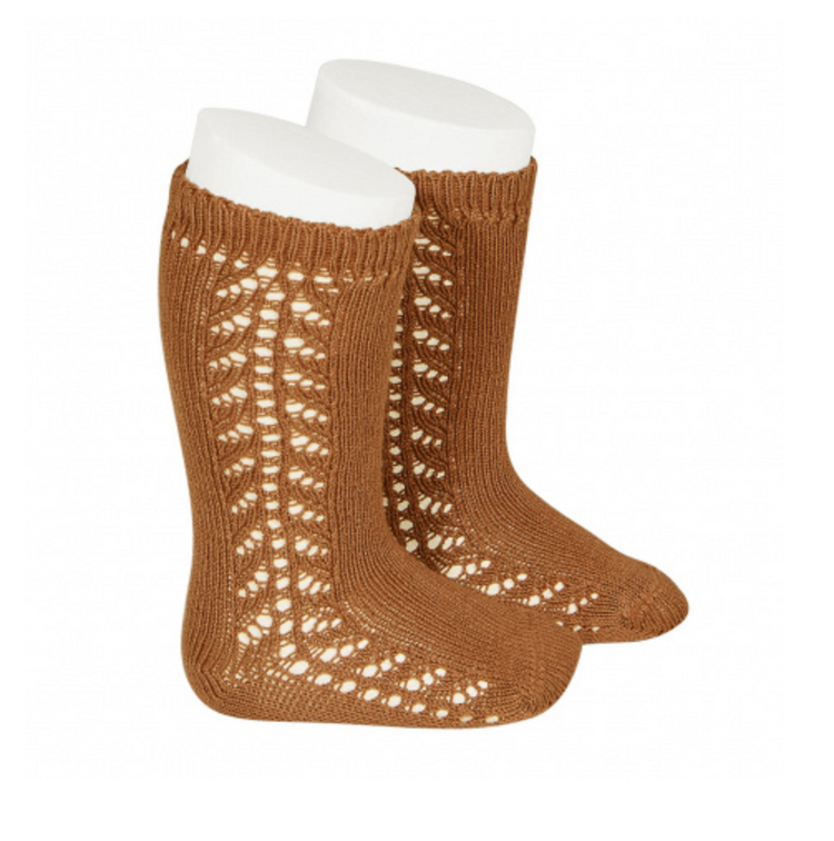 Baby Knee High Warm Cotton Side Openwork Sock | Condor