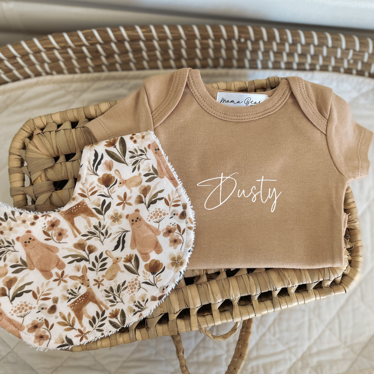 Personalised Onesie & Bib | Woodland