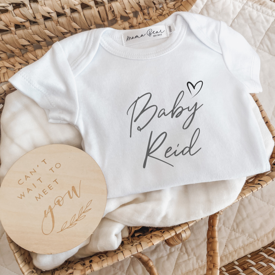 Personalised baby announcement 2024 onesie