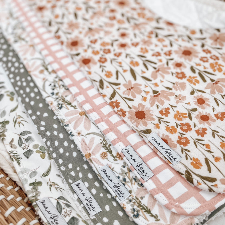 Contoured Baby Burp Bib/Cloth | Handmade in Australia