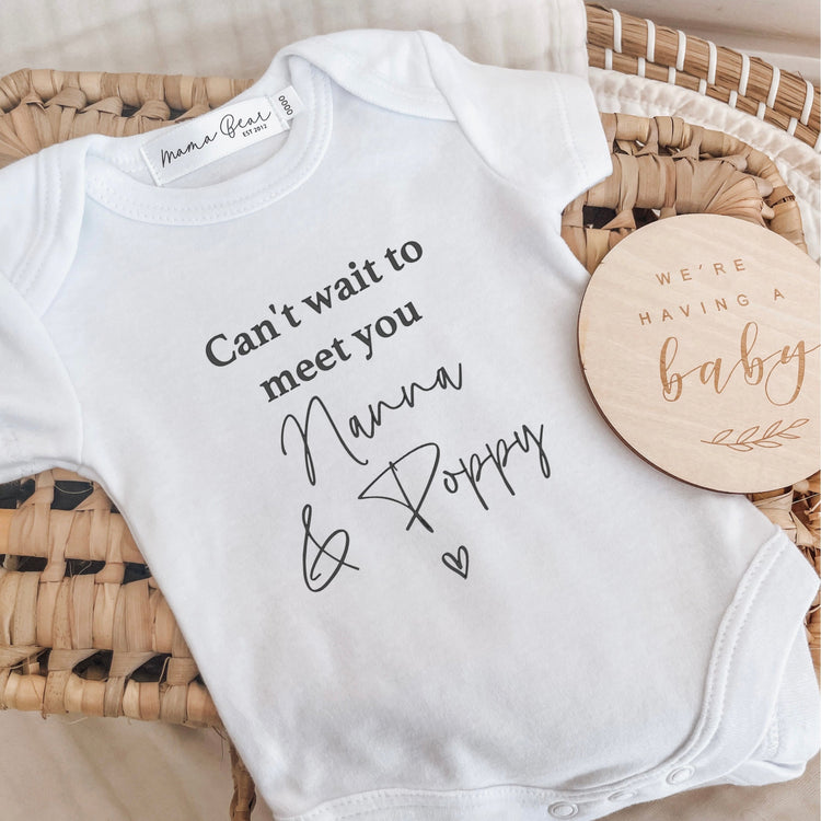 Grandparent Pregnancy Announcement Onesie | CUSTOMISABLE